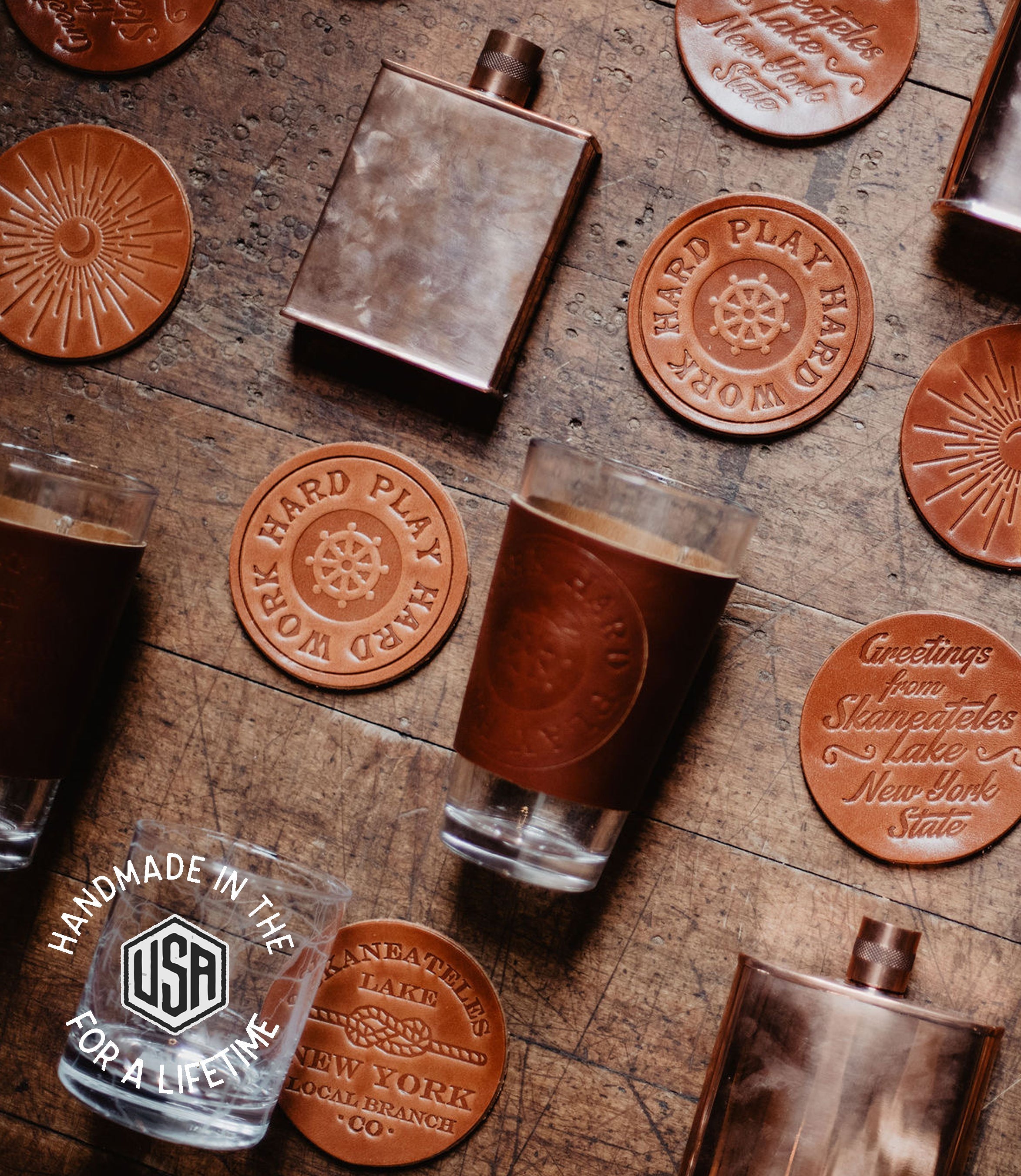 Coasters - USA Made Leather